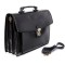 Servieta din piele naturala, Util Land Fashion, negru, S113
