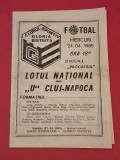 Program meci fotbal LOTUL NATIONAL ROMANIA - "U" CLUJ NAPOCA (24.04.1985)