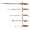 Set 5 cutite de vanatoare DEPOX&reg;, Ak Undercover, otel inoxidabil, maro, teaca inclusa