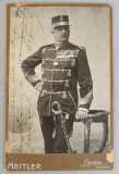Generalul Eremia Grigorescu &ndash; fotografie originală cu dedicație autografă, Atelier Heitler Craiova, 1909