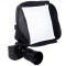 Diffuser mini-softbox pliabil 23x23cm pentru blitz-uri pe patina cu prindere velcro