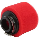 Filtru aer sport din spuma, rosu, cu clema prindere, universal motocicleta, scuter, ATV 50cc-200cc, 50mm