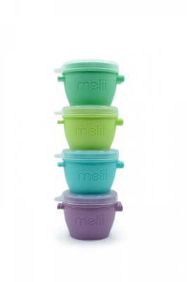 SET 4 RECIPIENTE SILICON SNAP&amp;amp;GO, MELII, 4*177 ML foto