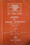 ELEMENTE DE ANALIZA MATEMATICA PENTRU CLASA A XII-A, PARTEA A DOUA-MIRCEA GANGA