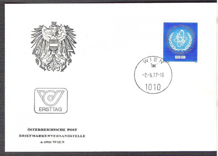 Austria &Ouml;sterreich 1977 20 Jahre IAEA FDC K.088