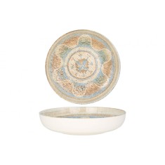 Rinart Farfurie ad&acirc;ncă - Celest - Porţelan - 22 cm (900cc) - set de 6