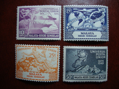 MALAYA NEGRI SEMBILAN 1949 SERIE UPU MH foto