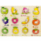 Tabla - Puzzle din lemn cu fructe colorate - Jucarie educativa pentru copii