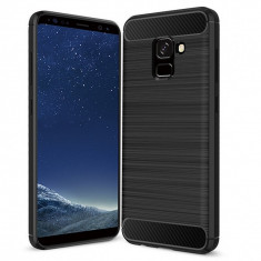 Husa SAMSUNG Galaxy A5 2018 \ A8 2018 - Luxury Carbon TSS, Negru foto