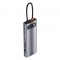 Hub USB-C Baseus, 3 x USB-A 3.0 - USB-C - HDMI - VGA - SD - microSD - RJ45, Gri CAHUB-CU0G