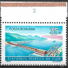 ROMÂNIA 1970 - LP 735 - SISTEMUL HIDROENERGETIC PORȚILE DE FIER - SERIE MNH