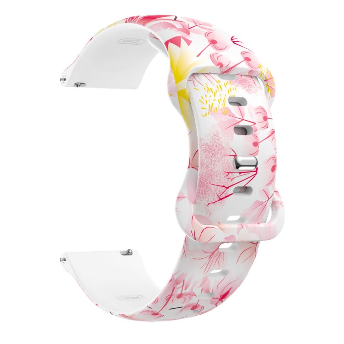 Curea silicon, compatibila Honor Magic Watch 2 42mm, VD Very Dream&reg;, Quick Release, Flower Candy
