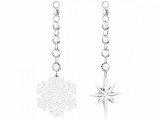 Cumpara ieftin Set 2 ornamente din plastic model Fulg 6x23 cm