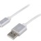 Cablu USB 2.0 A la Micro B Aurit 1.8m Textilă