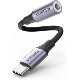 Adaptor Audio USB-C - 3.5mm UGREEN AV161, 0.15m, Gri