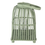 Cumpara ieftin Felinar ratan verde sticla 24x24x36 cm