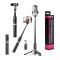 Selfie Stick cu Trepied Stabil si Telecomanda, 73cm - Techsuit (Q12) - Black