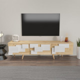 Comoda Tv Uc Boyut 3d Design cu 3 Compartimente, 160 X 45 X 35 Cm