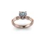 Inel de dama din aur roze 14K, piatra zirconiu - 45