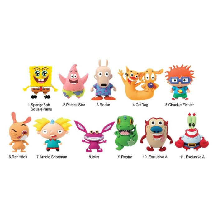 Nickelodeon Classics 3D PVC Bag Clips Series 1 (minifigurina surpriza)