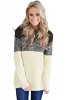 A629-1151 Pulover in trei culori, cu guler inalt, M, M/L