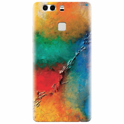 Husa silicon pentru Huawei P9 Plus, Colorful Wall Paint Texture foto