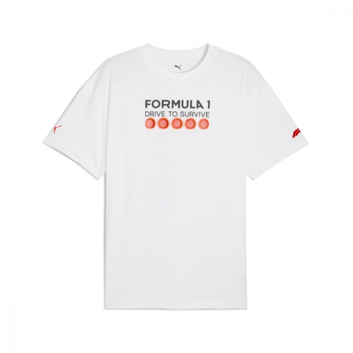 Formula 1 tricou de bărbați DTS Relaxed white F1 Team 2025 - L