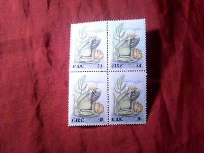 Bloc 4 valori Irlanda 2000 - Zodiac Chinezesc - Broasca foto