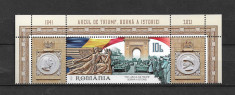 ROMANIA 2021 - ARCUL DE TRIUMF, SERIE CU TABSURI, MNH - LP 2348 foto