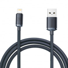 Cablu De Date De încărcare Rapidă Din Seria Baseus Crystal Shine USB Tip A La Lightning 2,4A 2m Negru (CAJY000101)