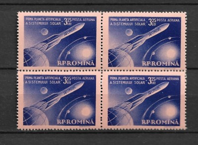 ROMANIA 1959 - PRIMA PLANETA ARTIFICIALA A SISTEMULUI SOLAR, BLOC, MNH - LP 470 foto