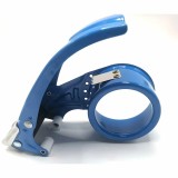 Cumpara ieftin Dispenser banda adeziva albastru 16 x 9 x 6 cm, metalic, pentru role cu latime pana la 5 cm