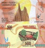 MADAGASCAR 500 Ariary (2017) UNC Bancnota Ne流通