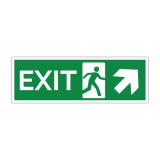 Indicator evacuare EXIT cu săgeată dreapta sus