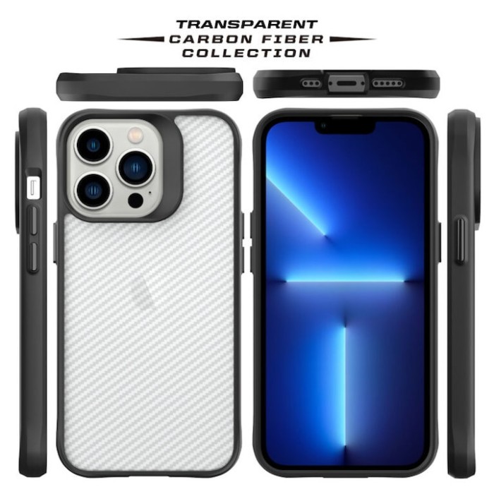 Husa iPhone 16 6.1 Transparenta Carbon