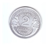 Moneda Franta 2 francs/franci 1947 B, stare foarte buna, curata, Europa, Aluminiu