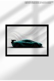 Poster Canvas cu Mașină Sport &ndash; Print Ne&icirc;nramat - Pasionați Auto - 1558 P1 GTR - Cyan | A4 (21 x 29.7 cm)