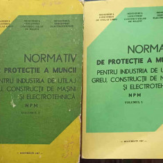 NORMATIV DE PROTECTIE A MUNCII PENTRU INDUSTRIA DE UTILAJ GREU, CONSTRUCTII DE MASINI SI ELECTROTEHNICA VOL.1-2-