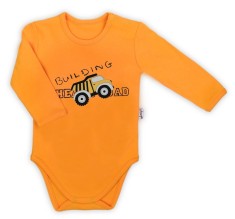 Body cu maneca lunga (181099) Colectia "Big Trucks" Galben Marimea 80