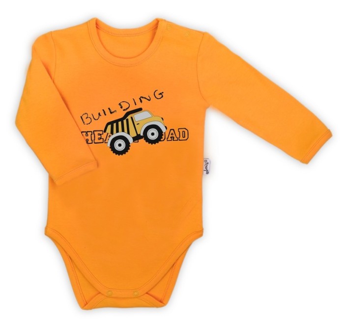 Body cu maneca lunga (181099) Colectia &quot;Big Trucks&quot; Galben Marimea 86