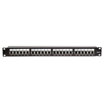 PATCH PANEL 24 PORTURI UTP CAT 5E KRONE+110 EMTEX foto