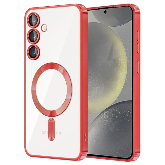 Husa compatibila cu Samsung Galaxy S24, ALC MOBILE, pentru telefon mobil cu protectie pentru camera, Tehnologie MagSafe, rezistenta la socuri, contur