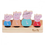 Set 4 figurine din lemn, Peppa Pig