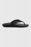 Crocs șlapi Splash Flip femei, culoarea negru, cu toc plat 208437