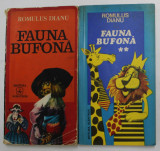 FAUNA BUFONA de ROMULUS DIANU , VOLUMELE I - II , ilustratii de AUREL DRAGOS , 1975