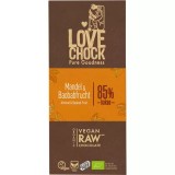 Ciocolata Raw Vegana Lovechock cu Migdale si Baobab, Fara Gluten, Bio, 70g