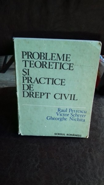 PROBLEME TEORETICE SI PRACTICE DE DREPT CIVIL - RAUL PETRESCU