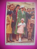 HOPCT 6401 REGINA ASTRID CU PRINTESA JOSEPHINE CHARLOTTE -1932-REGINA ASTRID-FAMILIA REGALA BELGIA-CROMO LITHO-CIOCOLATA COTE D&#039;OR