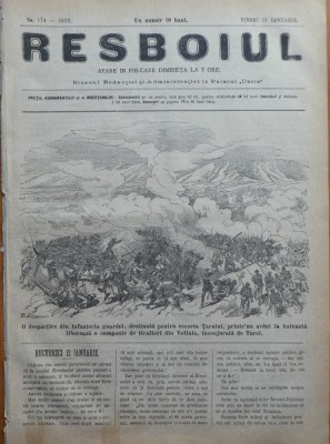 Ziarul Resboiul, nr. 174, 1878, Lupte ale infanteriei ruse de degajare foto