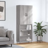 VidaXL Dulap &icirc;nalt, gri sonoma, 69,5x34x180 cm, lemn compozit